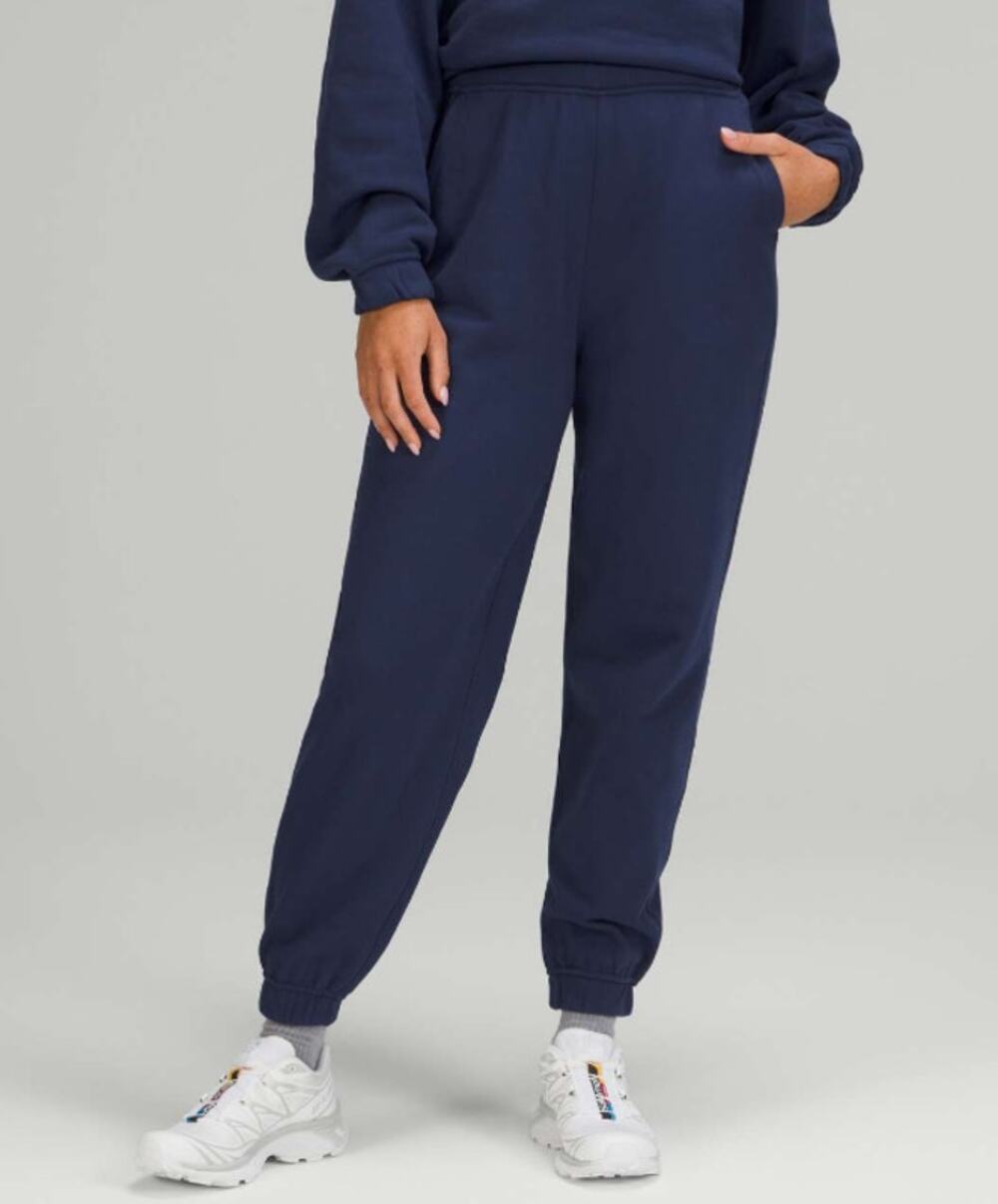 LULULEMON Women's Relaxed High Rise Jogger Size 2 Blue Night Sea Athletic